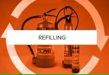 Refilling fire extinguishers